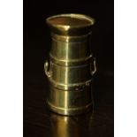 Late Victorian brass milk churn vesta case (slightly dented rim)