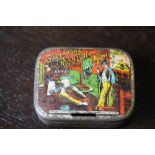 Early 20th century printed tin advertising vesta case, worded 'Gallahers Rich Dark Honeydew' (af)