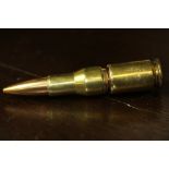 Early 20th Century K.55 .50 calibre bullet vesta case with screw body