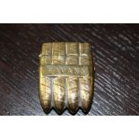 Late Victorian brass 'cigar' vesta case, worded 'Havana'