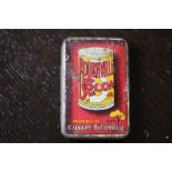 Early 20th century printed tin advertising vesta case, worded 'Cadbury Bournville'