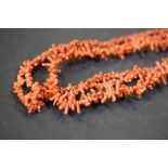 2 coral bead necklaces