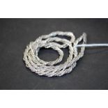 Eastern white metal rope twist chain