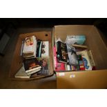 2 boxes of mixed books