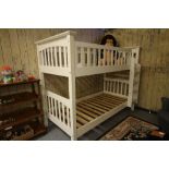 Cream double bunk bed