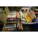 2 boxes of mixed books