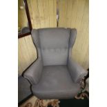 Ikea grey fabric armchair