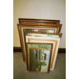 Eight oil paintings - John Stephens of Northumberland, framed, mixed scenes