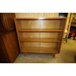 Mid century glazed light oak bookcase