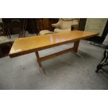 1970s teak coffee table with alloy base