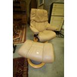 Stressless reclining chair with footstool