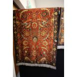 Turkish Silk style Floral & Fish Design Rug (3'2" x 4'9")