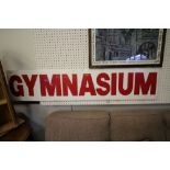 Perspex Gymnasium sign