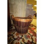 Wicker log basket