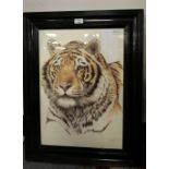 Signed tiger print - Guy Coheleach