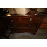 Mahogany & simulated walnut chest of drawers