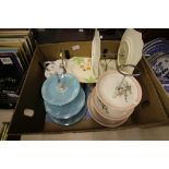 Box of various cake stands