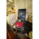 1920s portable gramophone Decca, large records