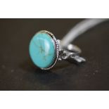 Turquoise & silver ring