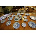 Quantity of Spode blue & white Italian