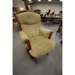 Wooden frame rocking chair