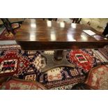 C19th Rosewood pedestal fold over tea table