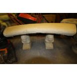 Squirrel Seat - curved seat on squirrel plinths