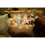 Box of mixed dolls including Barbie