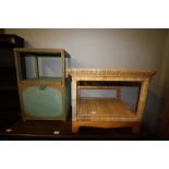 Lloyd Loom bedside cabinet and wicker table