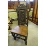 19th Century single carved chair