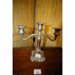 Ornate silver-plated England candelabra 3 branch - stamped