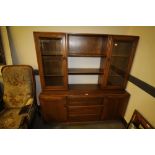 Ercol elm sideboard with glazed cabinets