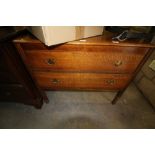 1940's Oak two drawer chest
