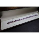 .925 silver & amethyst bracelet - boxed