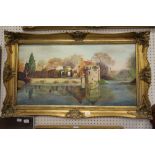 Large oil on canvas - Manor House