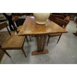 Elm Art Nouveau occasional table