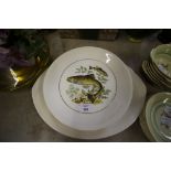 6 Figgjo Findt Norwegian fish plates and platter