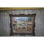 Doyly John print in gilt swept frame (frame A/F)