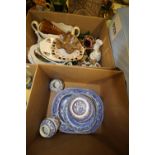2 Boxes of misc ceramics & glass