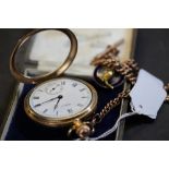 9ct gold cased Waltham open faced pocket watch, with unusual movement opening, together with a 9ct