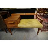 1970's Chippy Heath Furniture teak telephone table