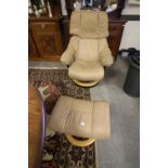 Stressless reclining chair with footstool