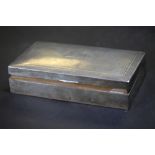 George V silver cigarette box, Birmingham 1931 (a.f.)