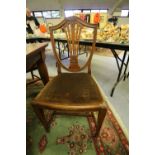 6 carved oak dining chairs