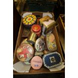 Box of mixed advertising & general tins