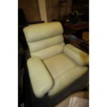Cream reclining armchair