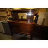 1920's oak mirror back sideboard