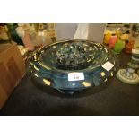 Davidson blue cloud glass centerpiece