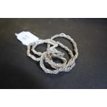 Eastern white metal rope twist chain