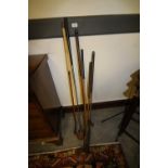 Small collection of vintage golf clubs inc. Hickory shafts